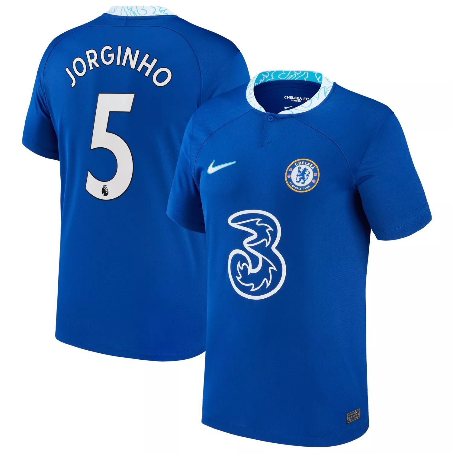 

Мужская синяя домашняя майка Jorginho Chelsea 2022/23 Replica Nike, Синий