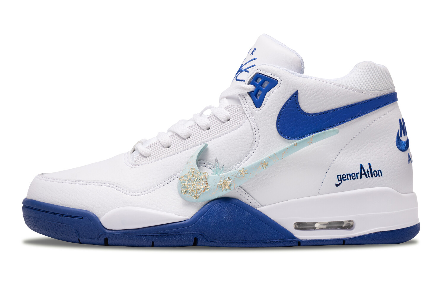 

Кроссовки Nike Flight Legacy Vintage Basketball Shoes Men Mid-top White/blue, белый