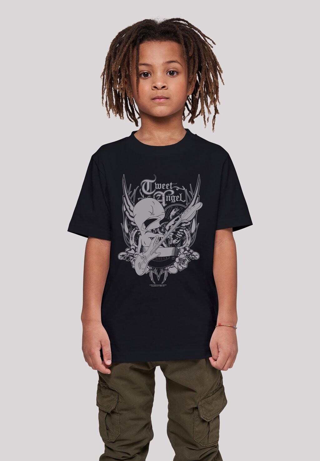 

Футболка с принтом Looney Tunes Tweety Pie Rock F4NT4STIC, черный