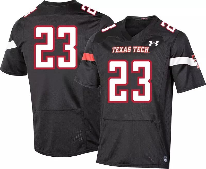 

Мужская футбольная майка Under Armour Texas Tech Red Raiders #23, черная реплика