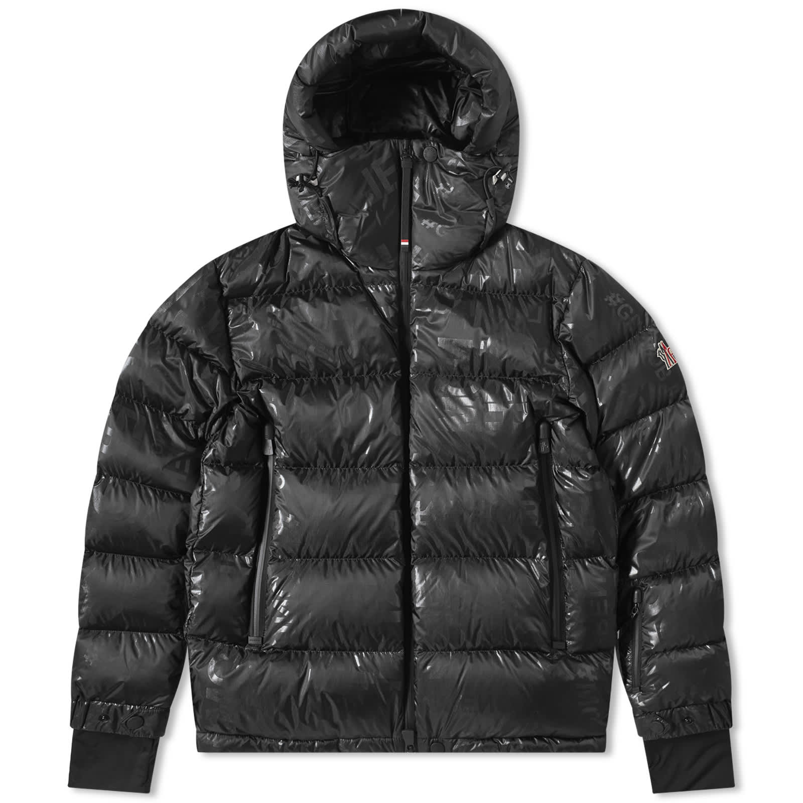 Куртка Moncler Grenoble Isorno Micro Ripstop, черный белая пуховая куртка noussan moncler grenoble