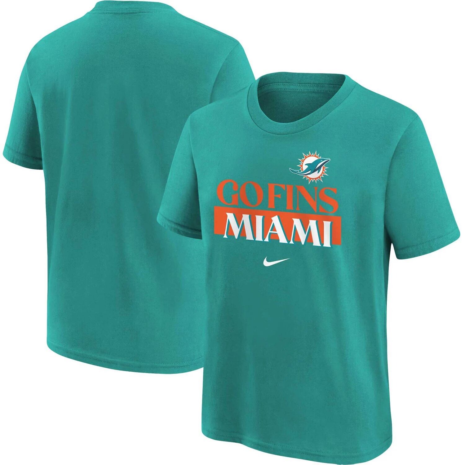 

Молодежная футболка Nike Aqua Miami Dolphins Local 1 Nike