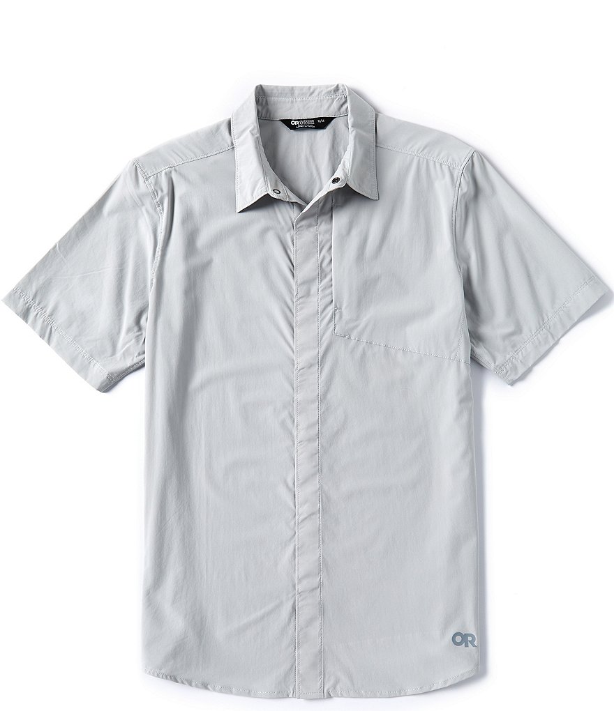 Тканая рубашка с короткими рукавами Outdoor Research Astroman Air, серый