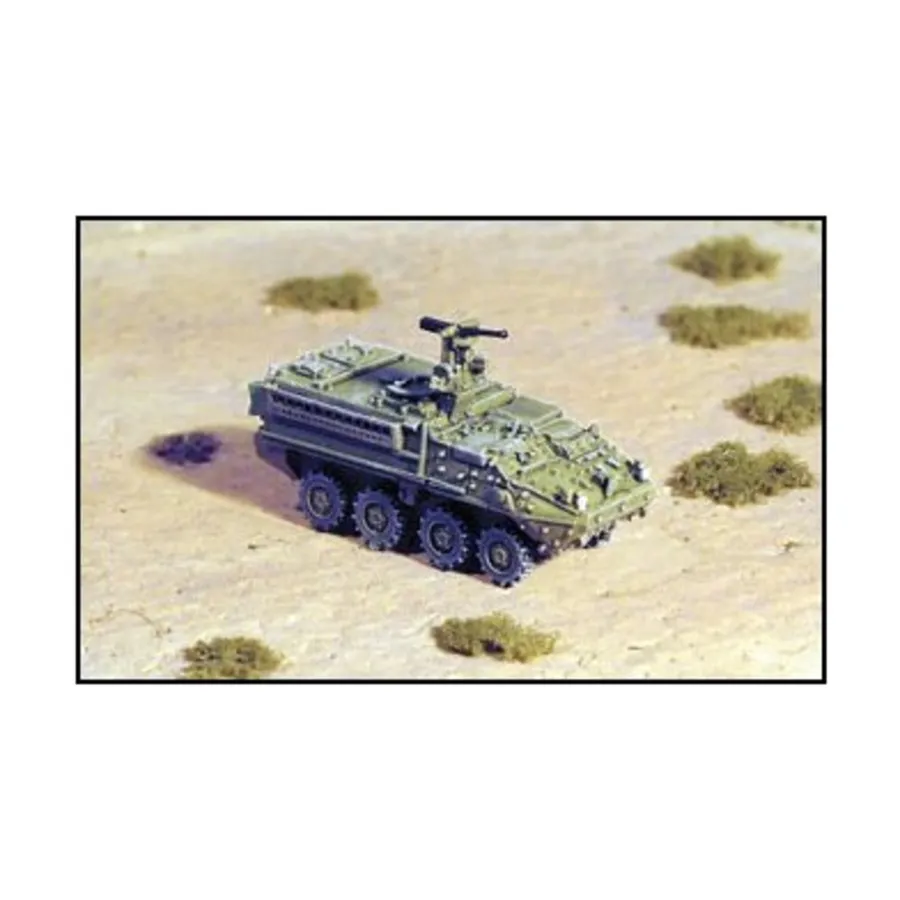 

БМП M1126 Stryker с аппликационной броней, Modern Micro Armour - United States - Strykers & LAV's (1:285)