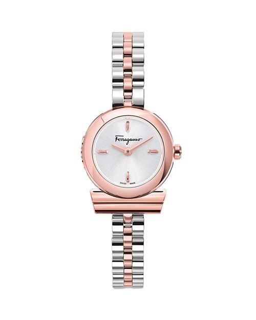 

Двухцветные часы Gancino из нержавеющей стали, 22,5 мм Ferragamo, цвет Silver