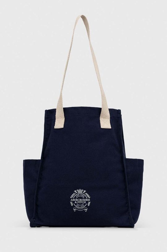 Хлопковая сумка Abercrombie & Fitch, темно-синий