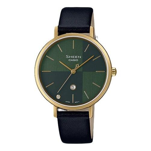 

Часы Casio Sheen Sapphire Crystal Analog Watch 'Green Gold', зеленый