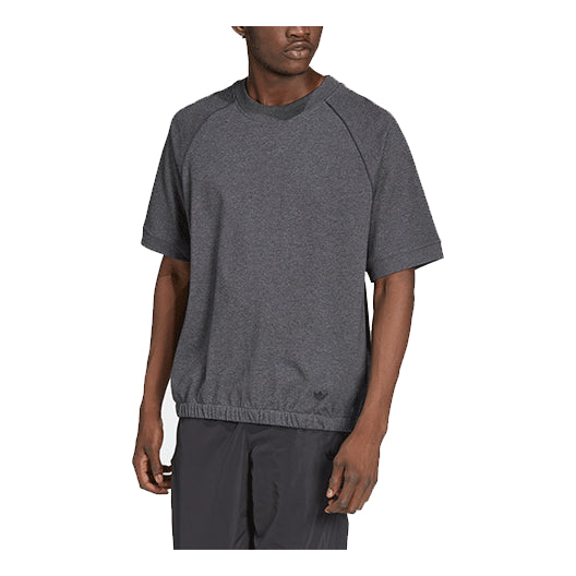 Футболка Men's adidas Solid Color Round Neck Straight Short Sleeve Dark Grey T-Shirt, мультиколор