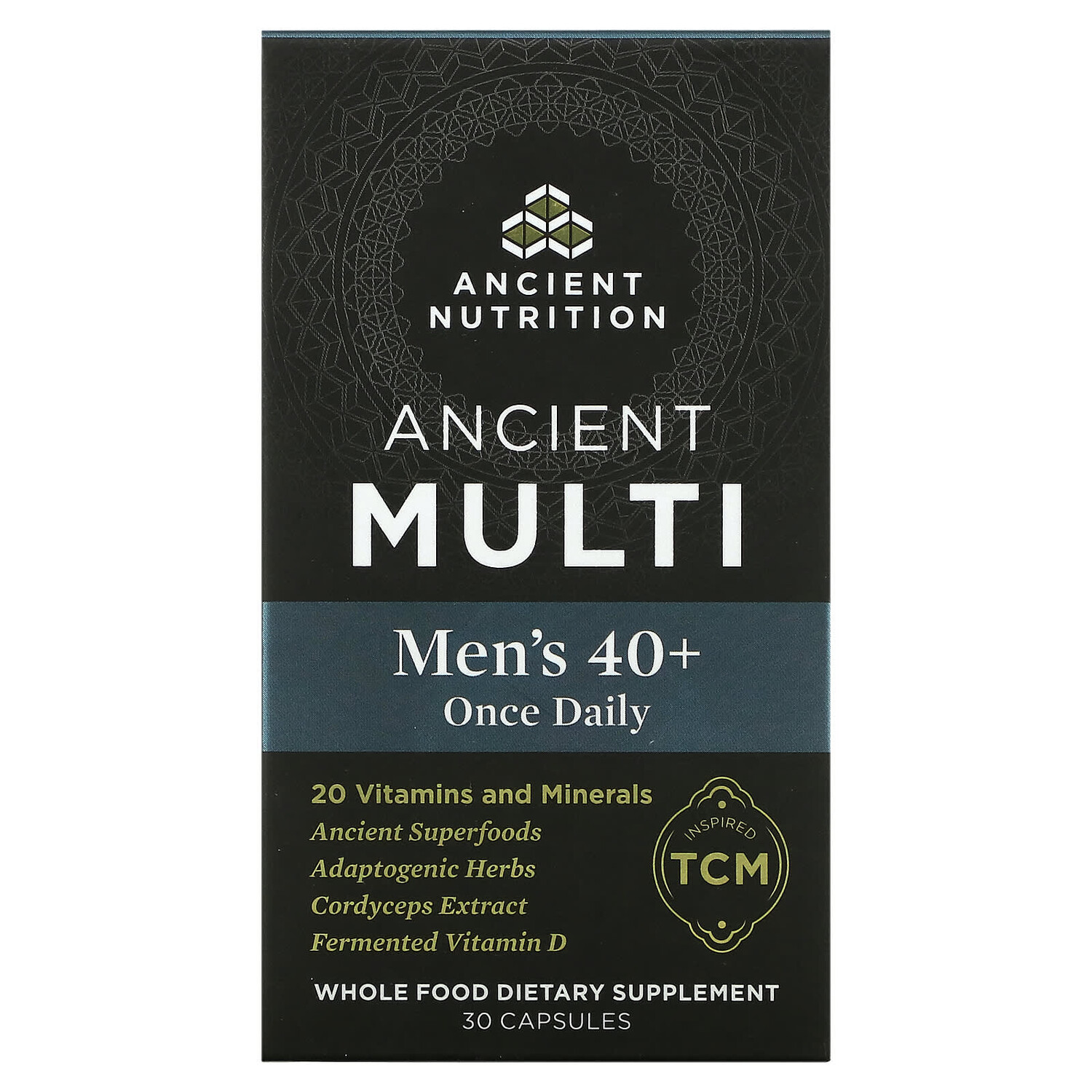 

Ancient Multi, для мужчин старше 40 лет, 1 раз в день, 30 капсул, Dr. Axe / Ancient Nutrition