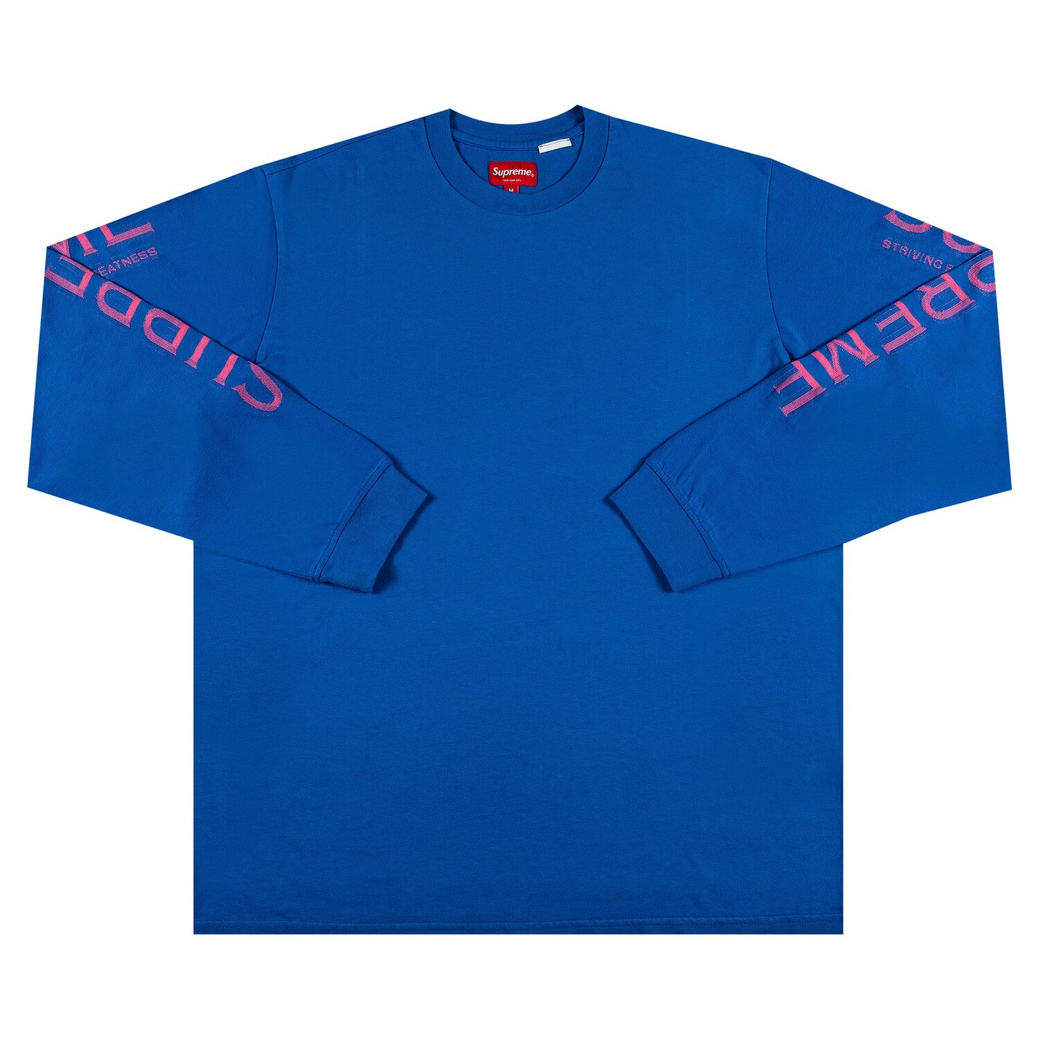 

Топ с длинными рукавами и рукавами интарсия Supreme, синий