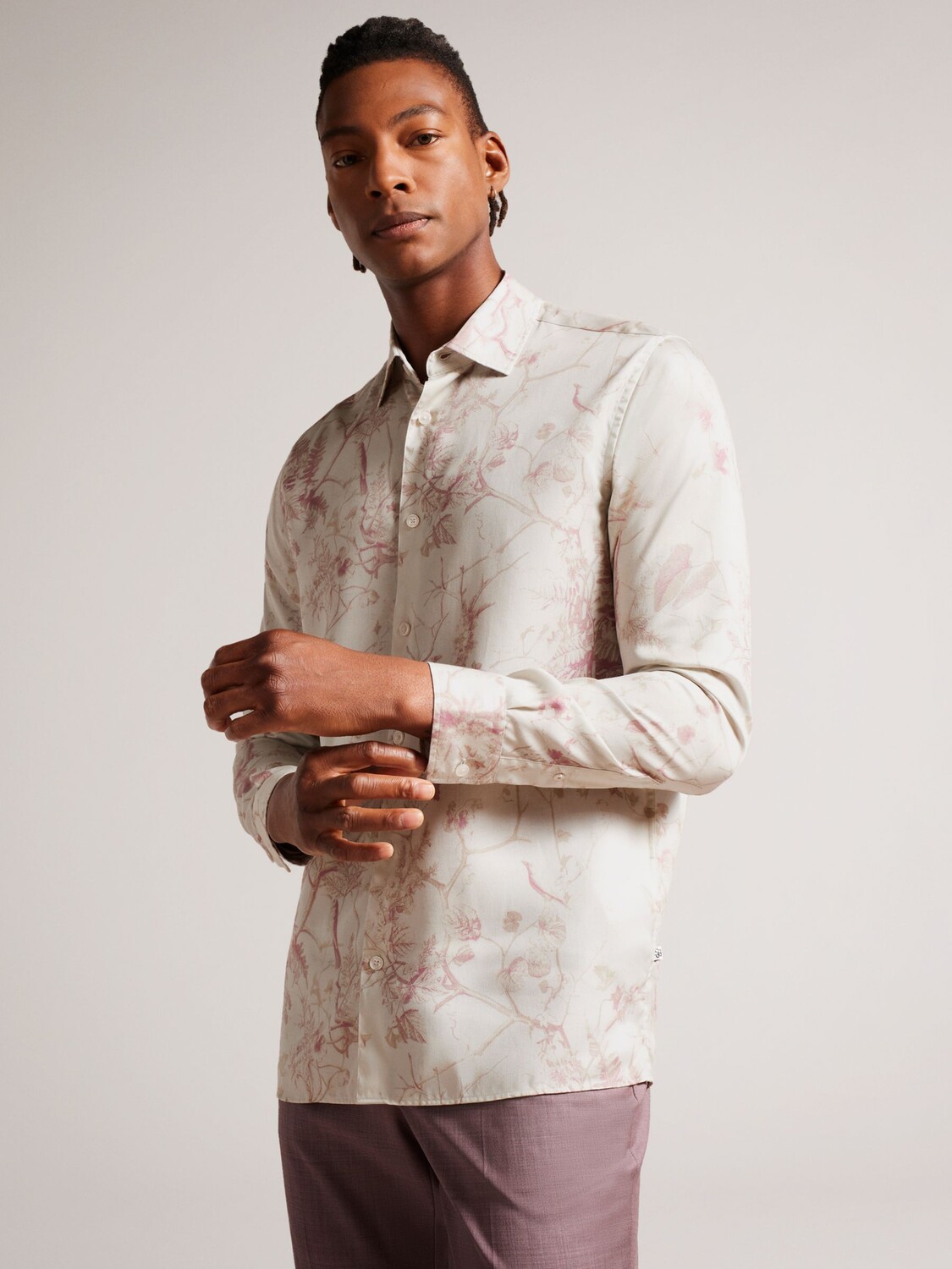 

Рубашка с длинным рукавом Ted Baker Millow, натуральный цвет