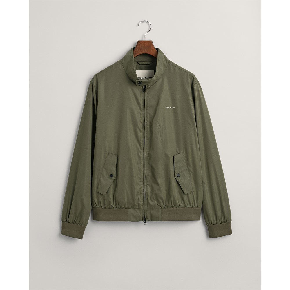 Куртка Gant Harrington Lightweight, зеленый куртка gant cropped harrington бежевый