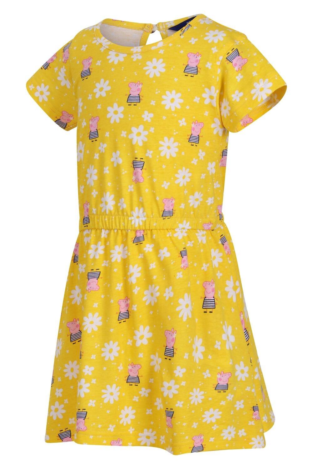 Платье из джерси Coolweave с короткими рукавами и надписью Свинка Пеппа Regatta, желтый платье motivi летнее на 10 11 лет