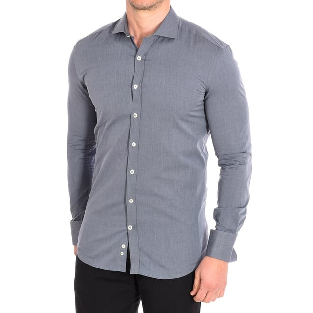 

Тонкая рубашка с длинными рукавами filafil11 slim g man Cafe Coton, серый