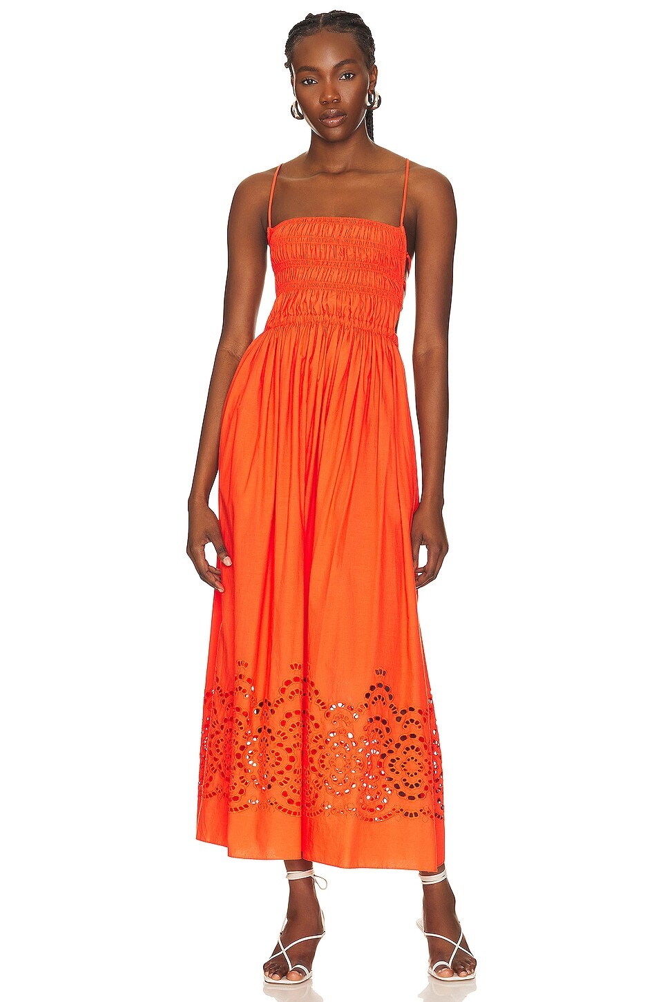 

Платье Karina Grimaldi Ornella Eyelet, цвет Coral Red