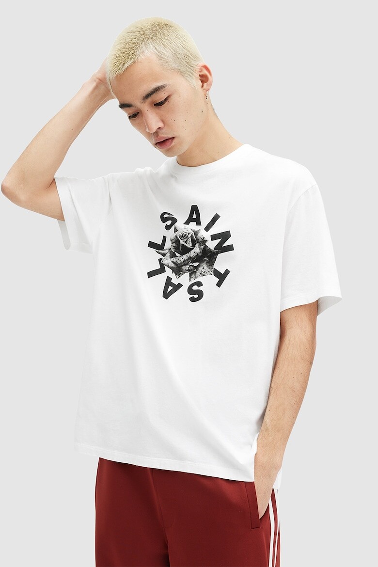 

Хлопковая футболка Daized с логотипом Allsaints, белый