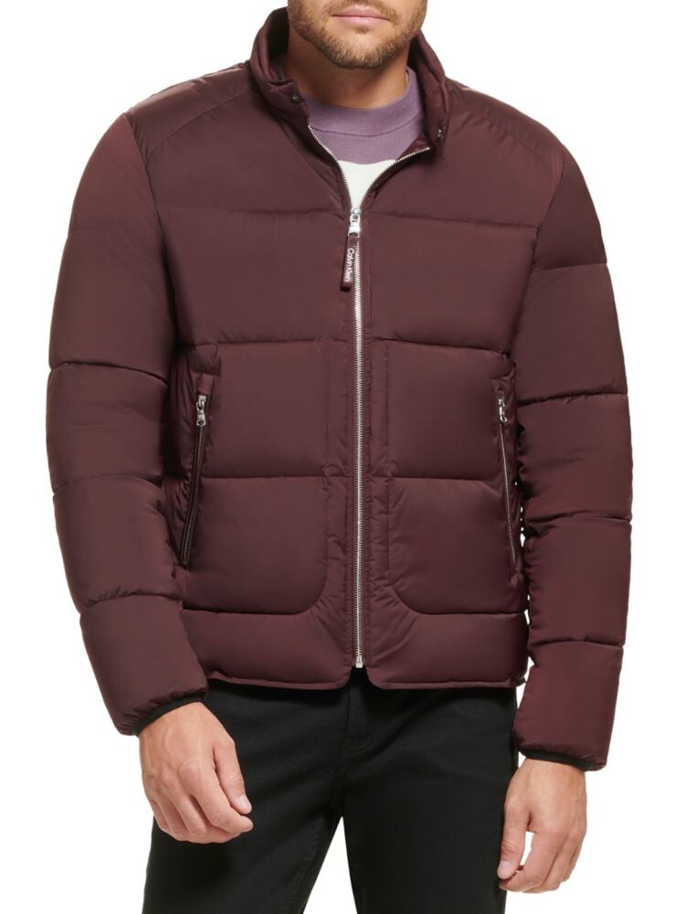 

Водостойкая мотопуховик Calvin Klein, цвет Wine