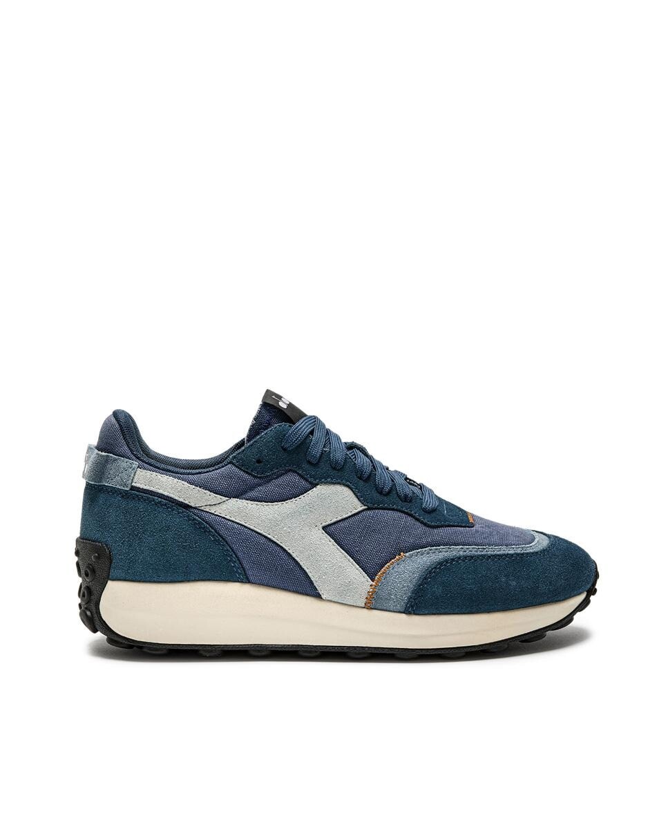 

Кожаные кроссовки унисекс с контрастными шнурками Diadora Sportswear, синий