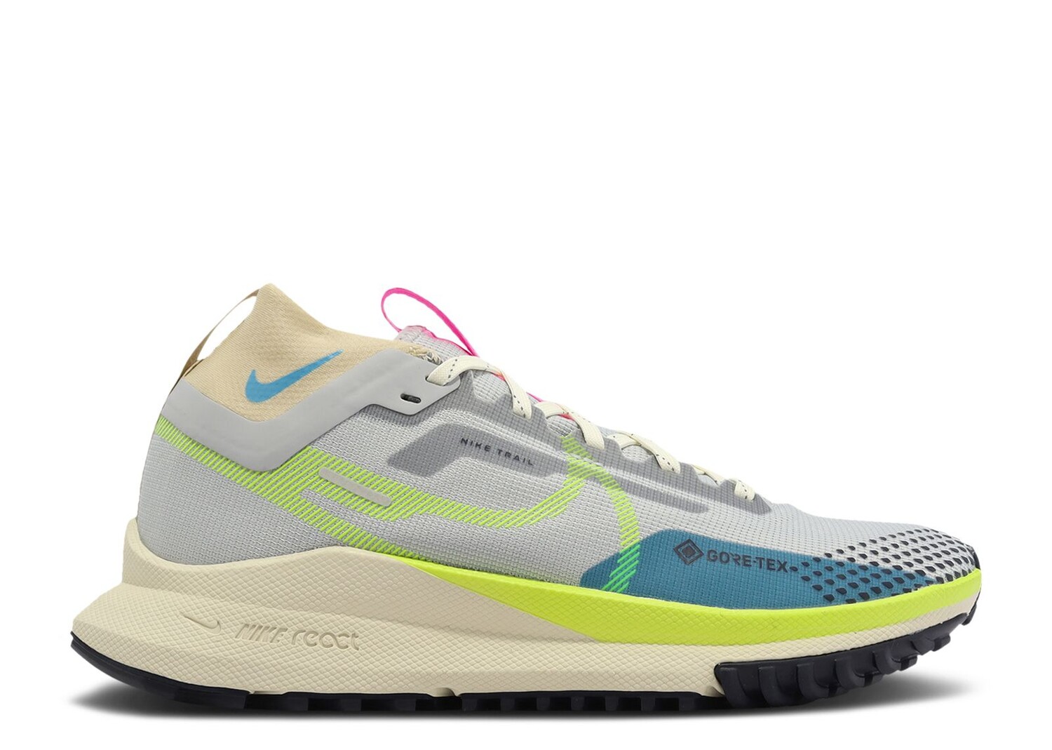 

Кроссовки Nike Wmns React Pegasus Trail 4 Gore-Tex 'Wolf Grey Volt', серый