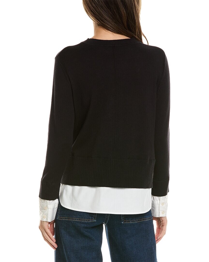 

Свитер из смесового кашемира Alashan Cashmere Duet Shirttail, черный