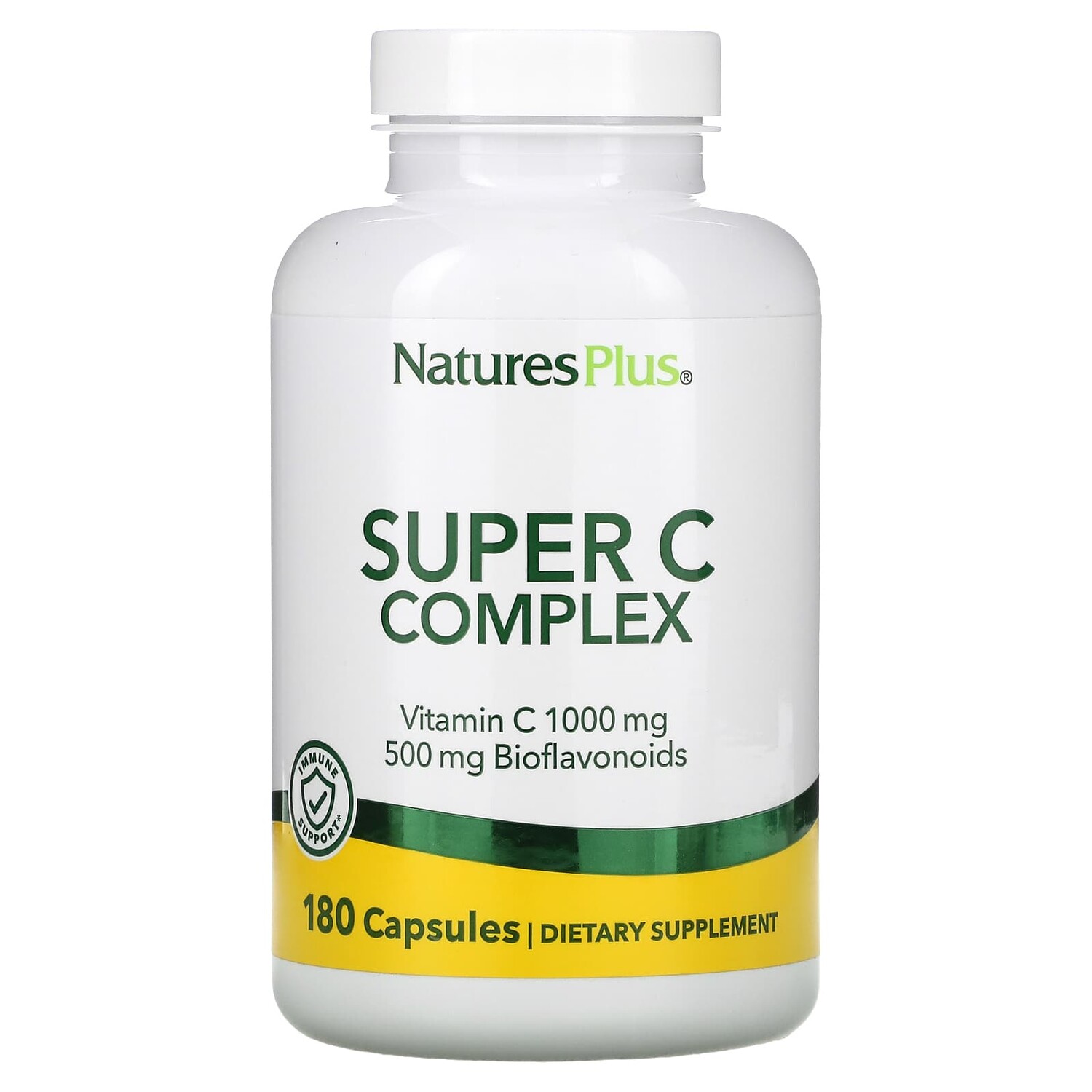 

Суперкомлекс витаминов С, 180 растительных капсул, NaturesPlus