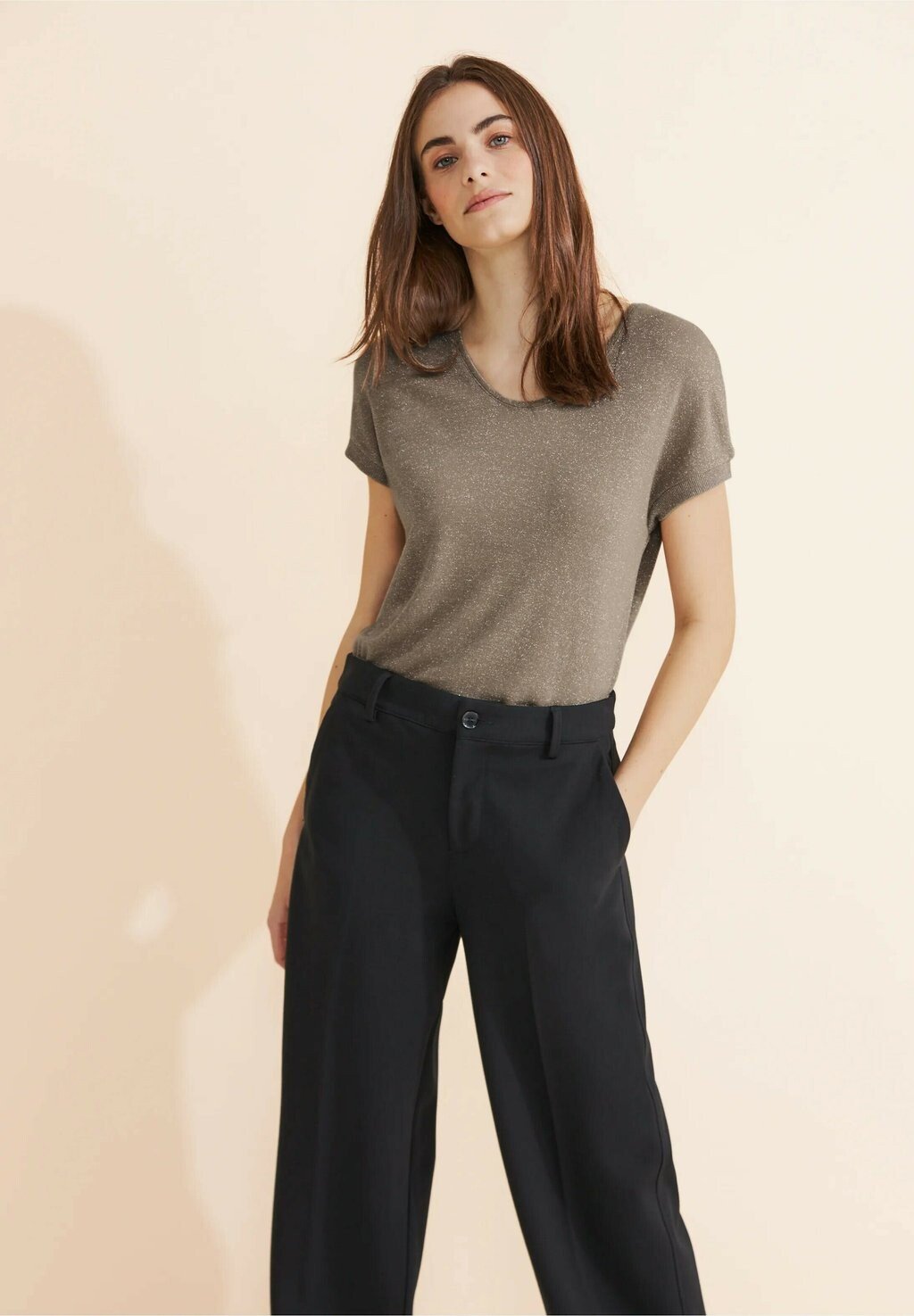 

Футболка базовая SCHIMMER Street One, цвет safari beige