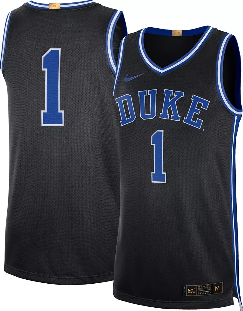 Мужская баскетбольная майка Nike Duke Blue Devils #1 Black Limited Limited