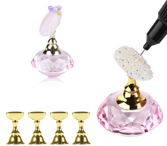 

Магнитный держатель для кончиков ногтей, Розовый Manybeauty