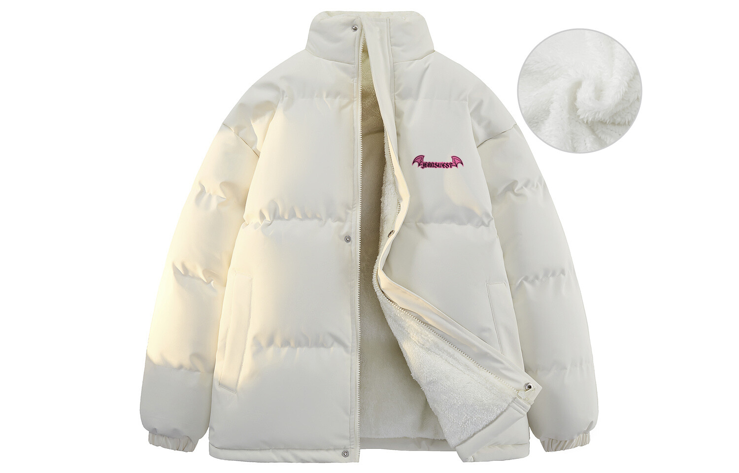 

Jeanswest Стеганая куртка унисекс Zhenweis, Черный на флисовой подкладке