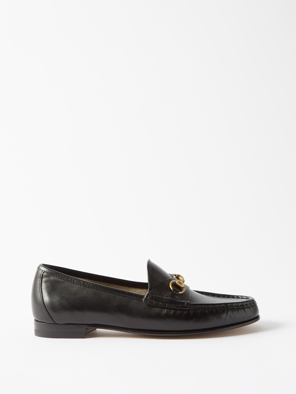 

Кожаные лоферы horsebit Gucci, черный