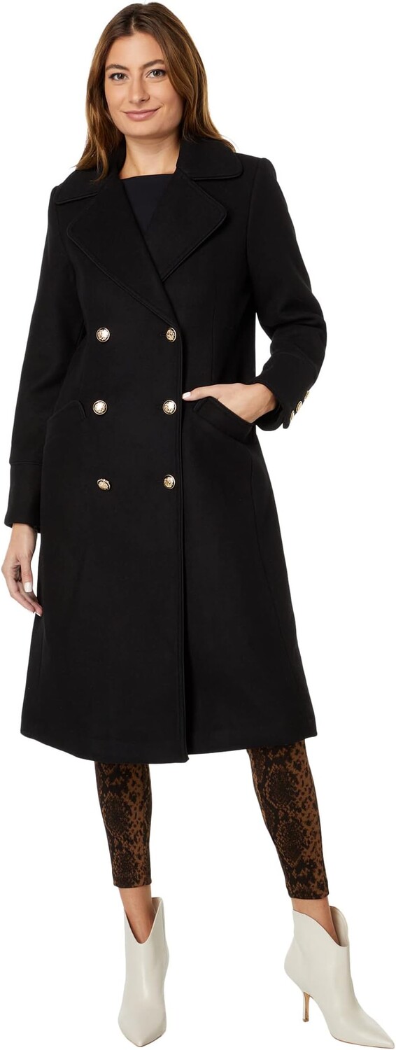 

Шерстяное пальто на двух пуговицах V22727X Vince Camuto, черный