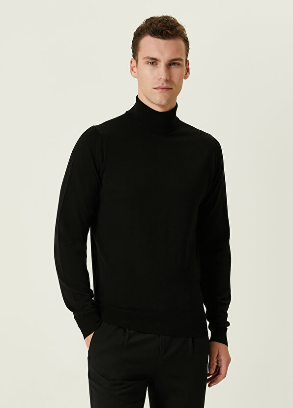 Черный шерстяной свитер John Smedley цена и фото