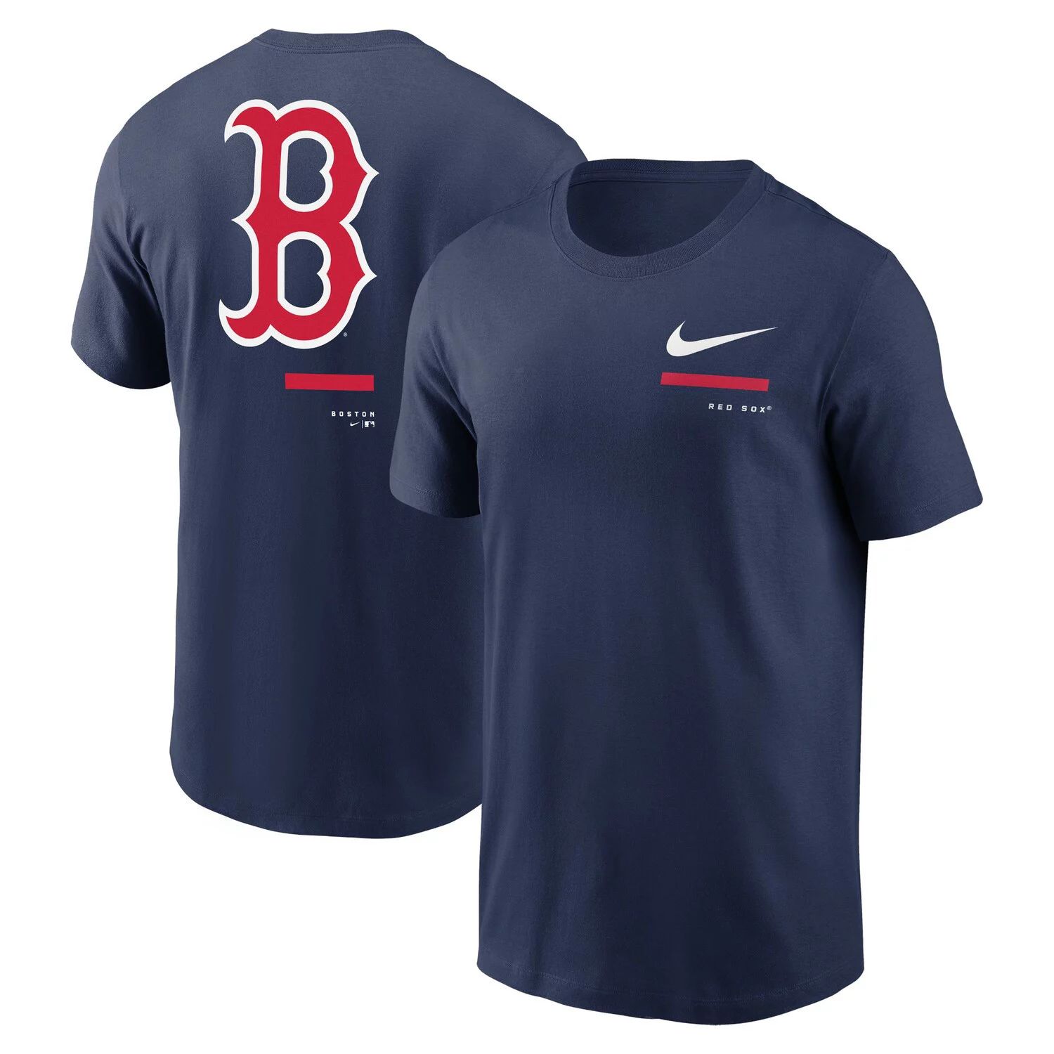 Мужская темно-синяя футболка Boston Red Sox через плечо Nike