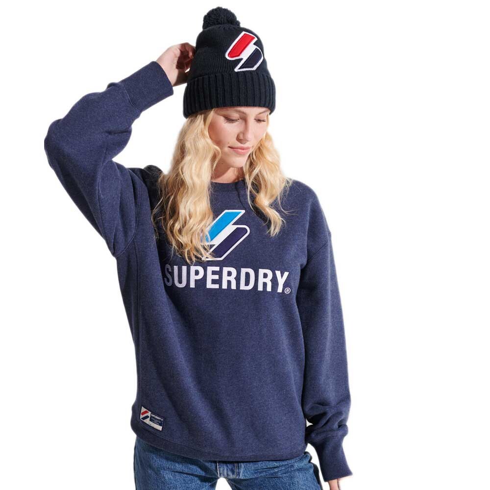 

Толстовка Superdry Code Logo Apq Os Crew, синий