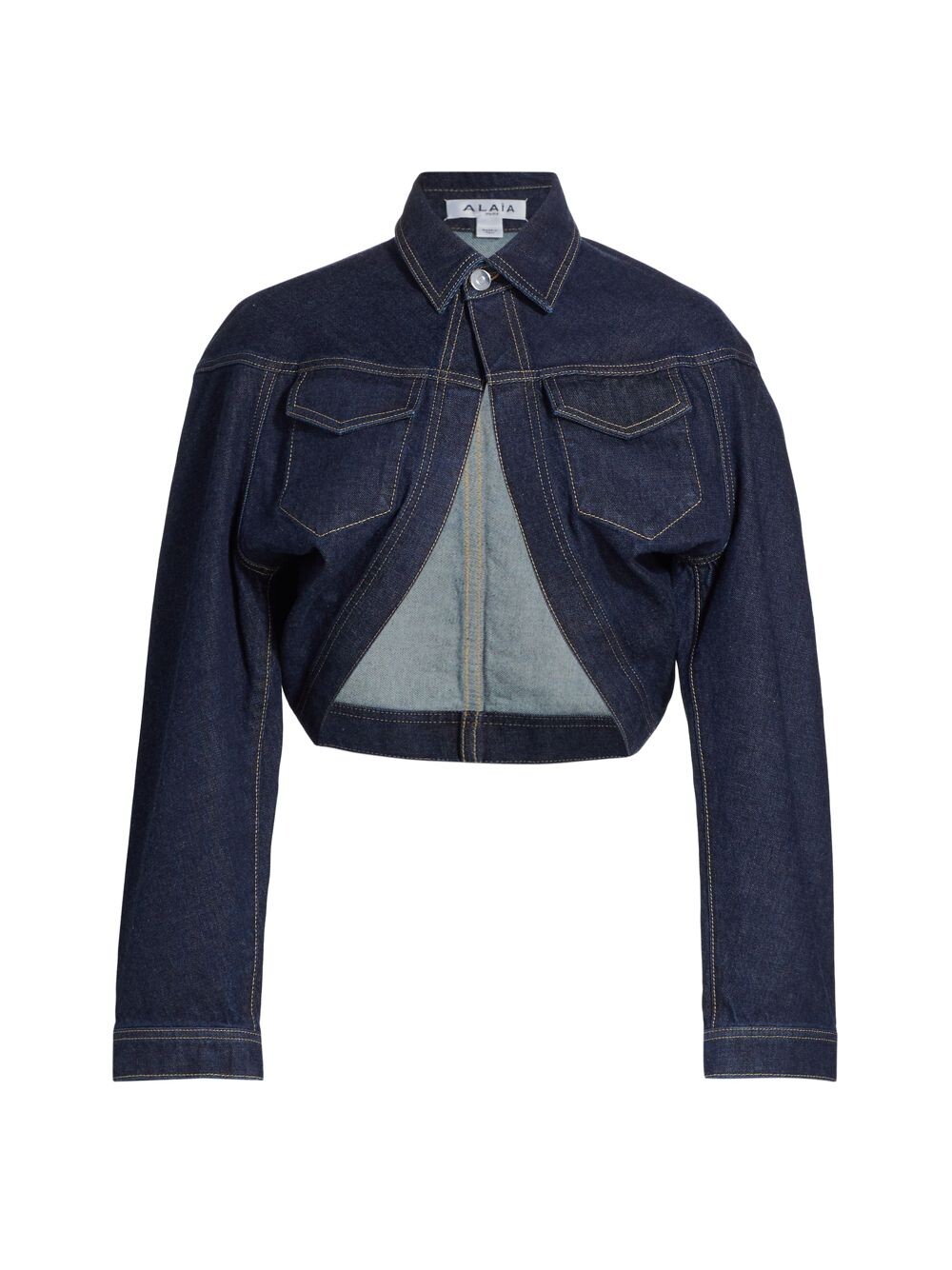 

Джинсовая куртка Cardi Swooped Alaïa, синий