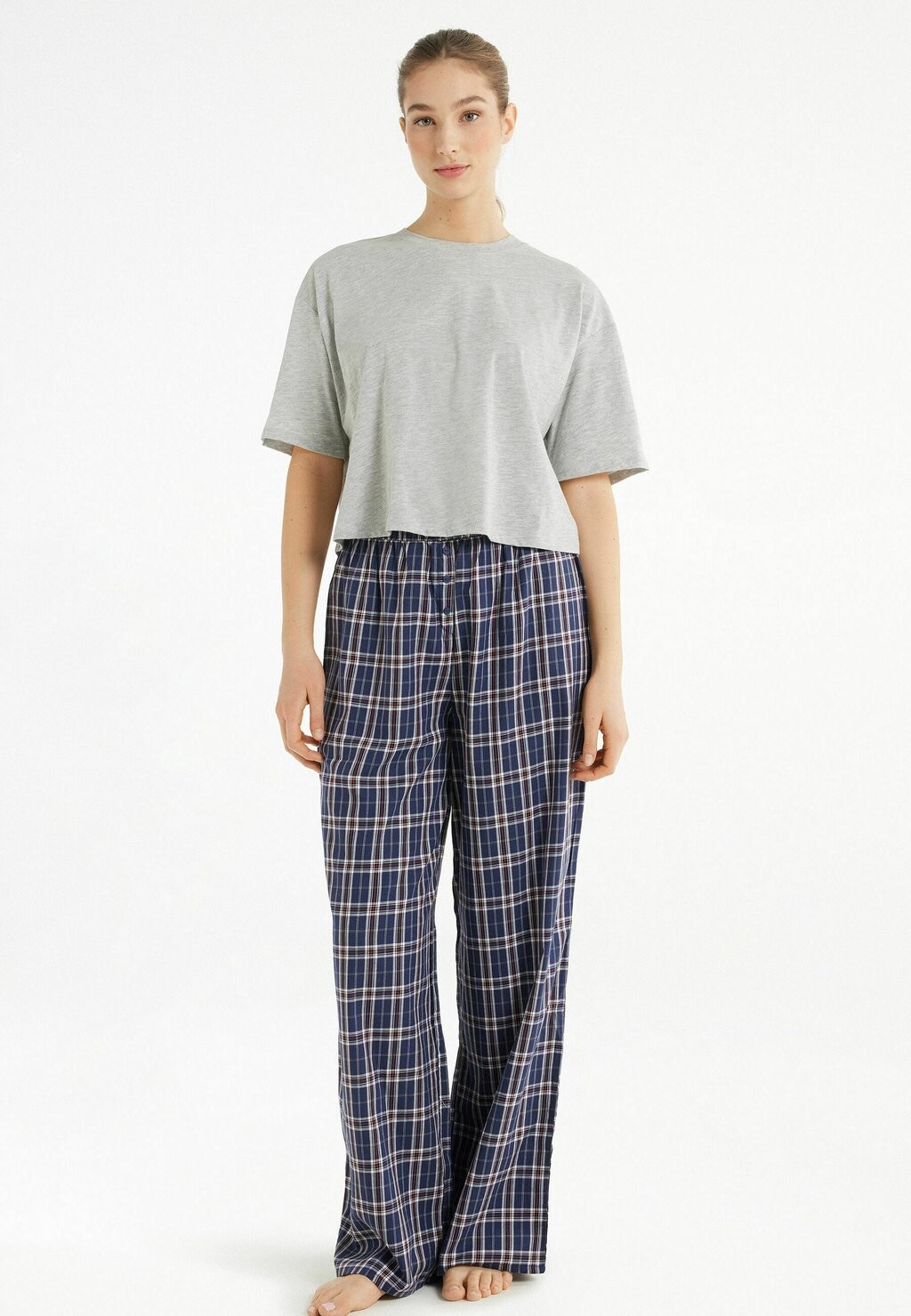 

Комплект одежды для сна SET Tezenis, цвет w grigio melange chiaro tartan