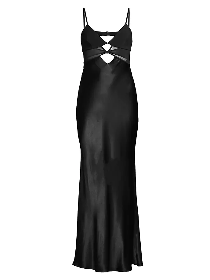 Платье-комбинация макси Ashton с вырезами Bec & Bridge, черный платье макси bec bridge zadie wrap черный