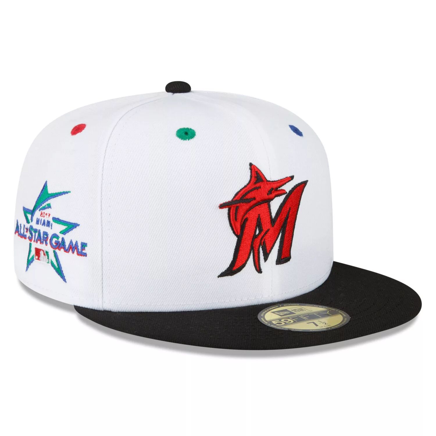 

Мужская кепка New Era белого/черного цвета Miami Marlins MLB All-Star Game Primary Eye 59FIFTY 2017