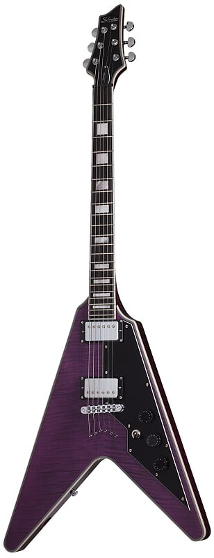 

Электрогитара Schecter V-1 Custom Electric Guitar - Trans Purple
