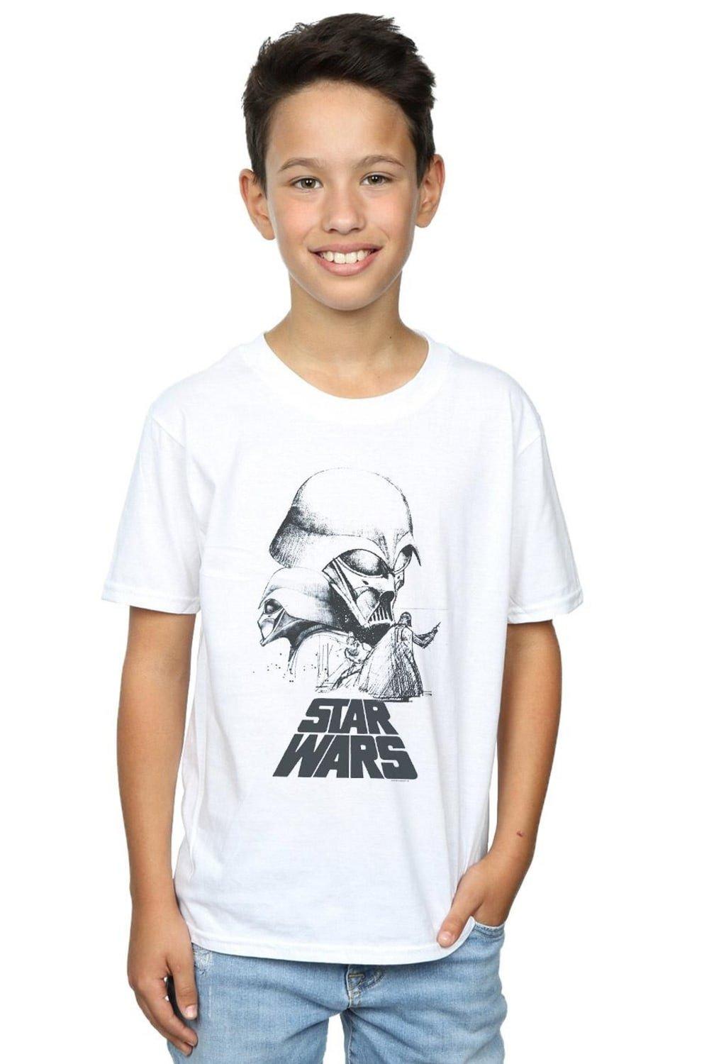 Футболка с эскизом Дарта Вейдера Star Wars, белый комплект пижам дарта вейдера 2 шт star wars серый