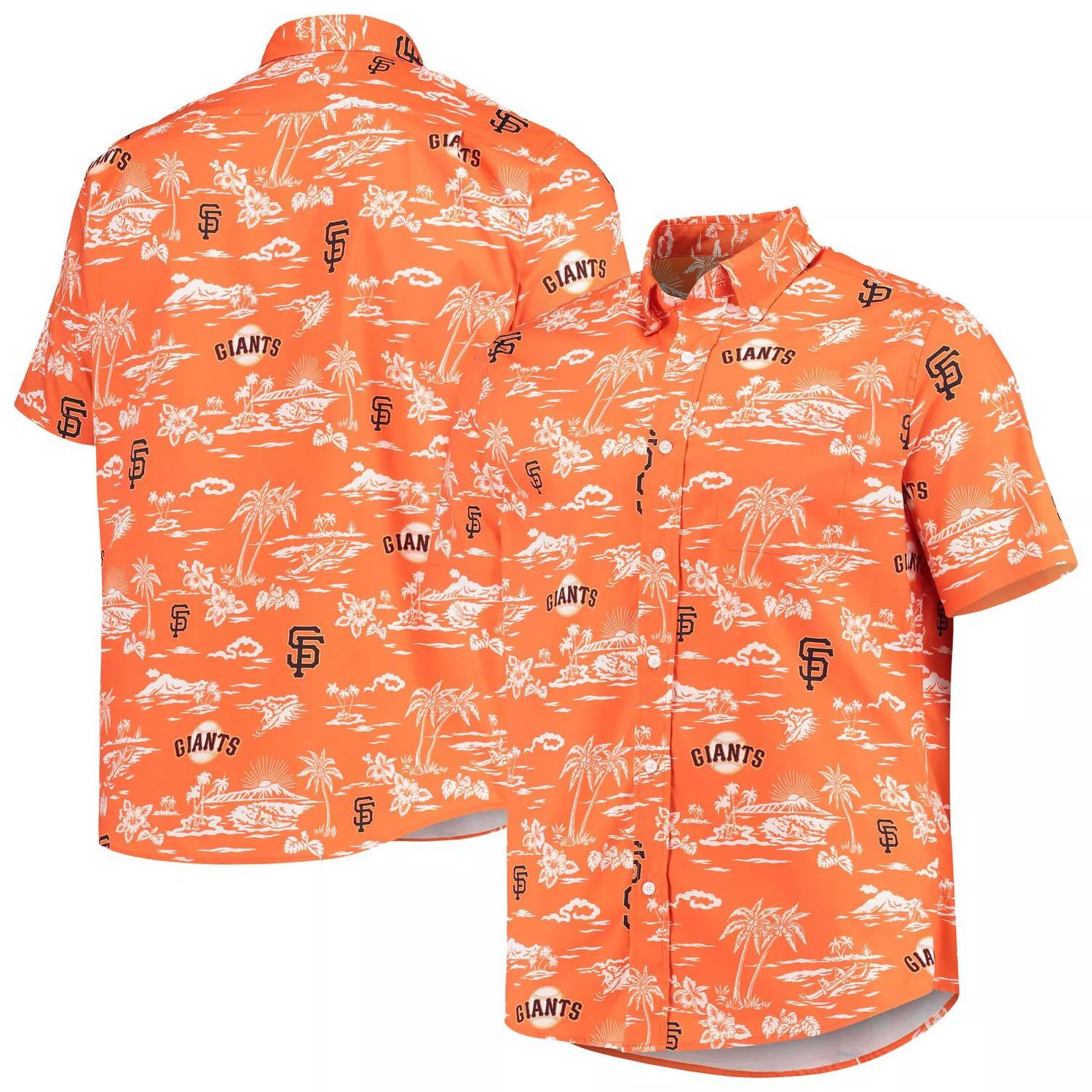 Мужская рубашка на пуговицах Reyn Spooner оранжевая San Francisco Giants Kekai