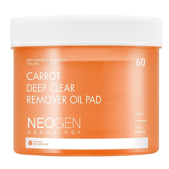 Пропитанные маслом подушечки для снятия макияжа, 60 шт. Neogen, Carrot Deep Clear Oil Pad
