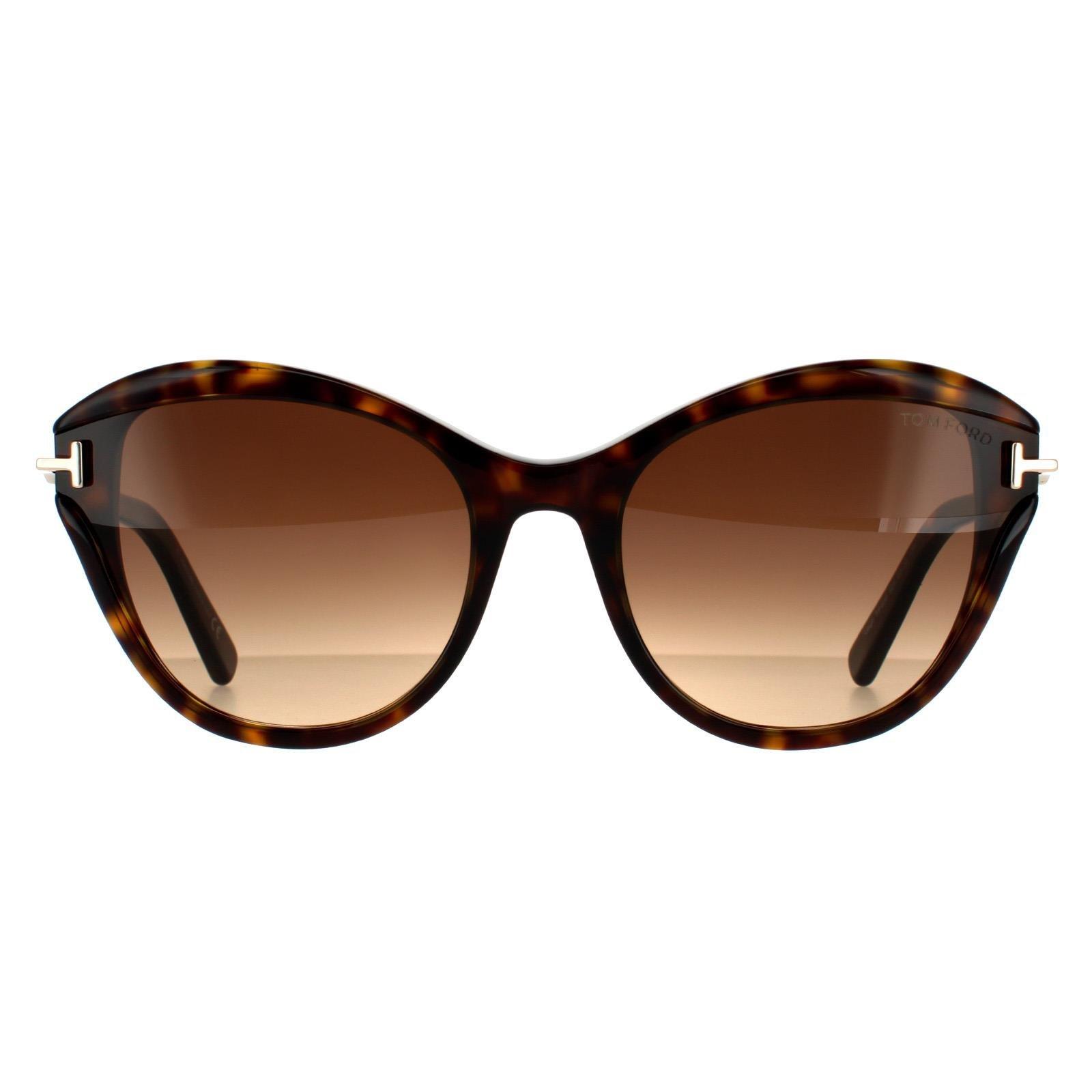 Кошачий Глаз Темный Гавана Коричневый Градиент Tom Ford, коричневый солнцезащитные очки guess gus 7828 52f 56