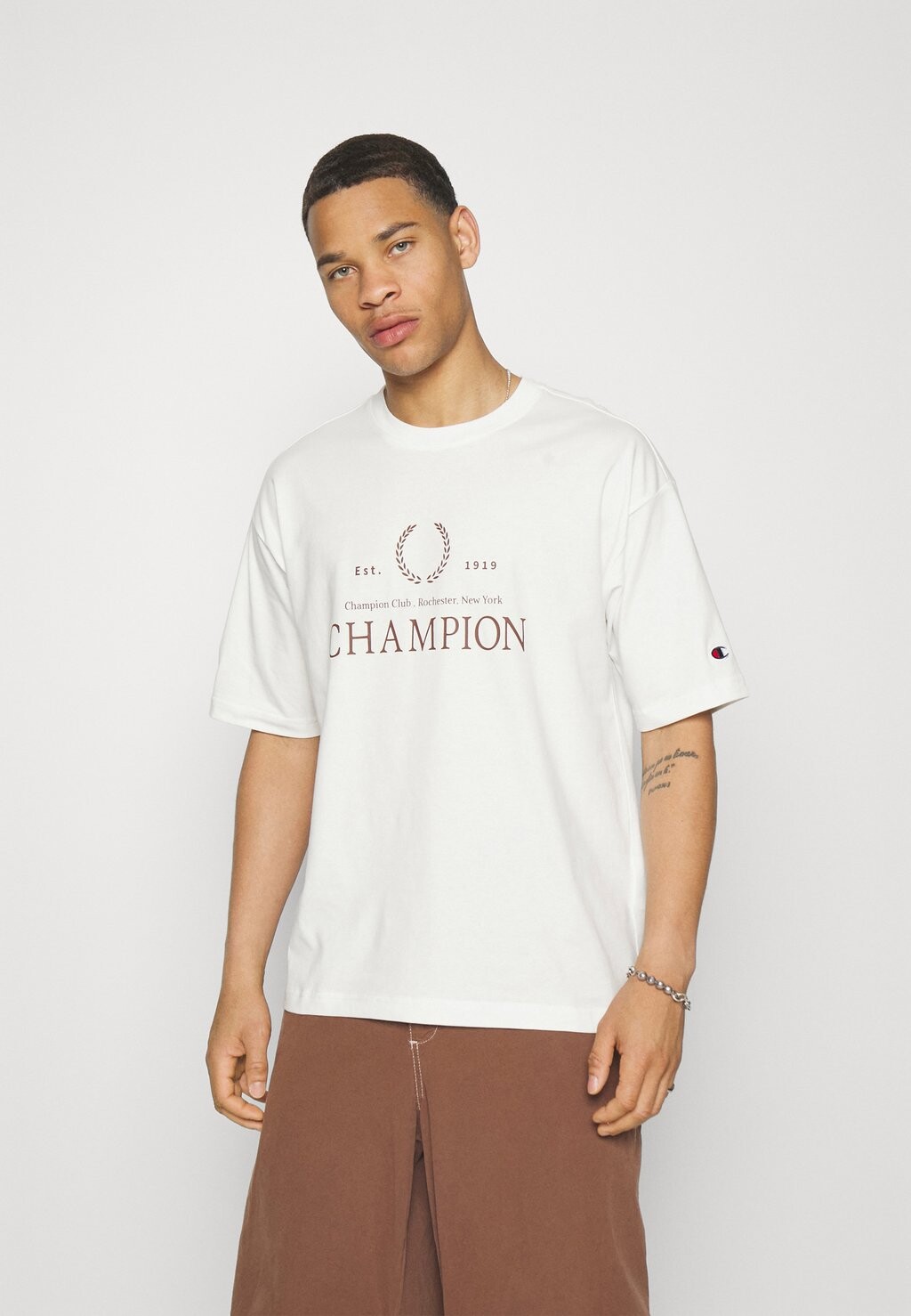

Футболка с принтом GRAPHIC UNISEX Champion, белая, Белый