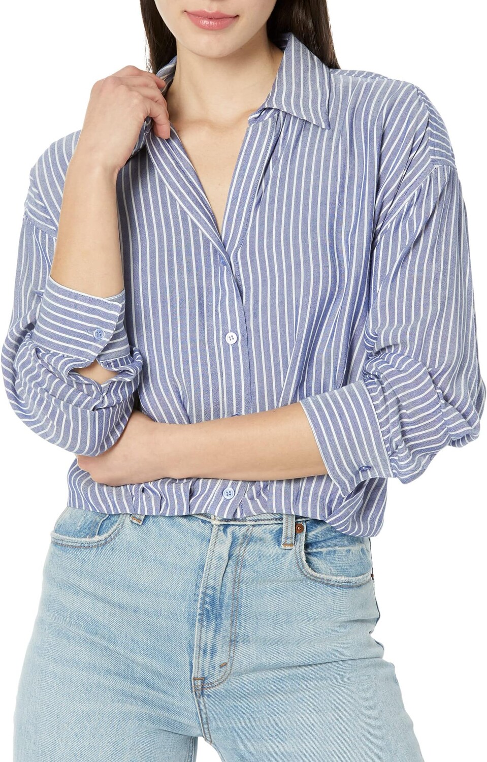 

Рубашка Angelou Top KUT from the Kloth, цвет Blue/White