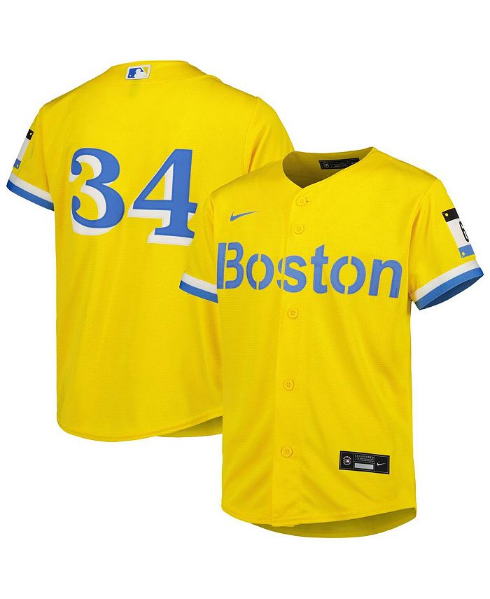 Реплика игрока Дэвида Ортиса для больших мальчиков и девочек Gold Boston Red Sox City Connect Nike, золотой