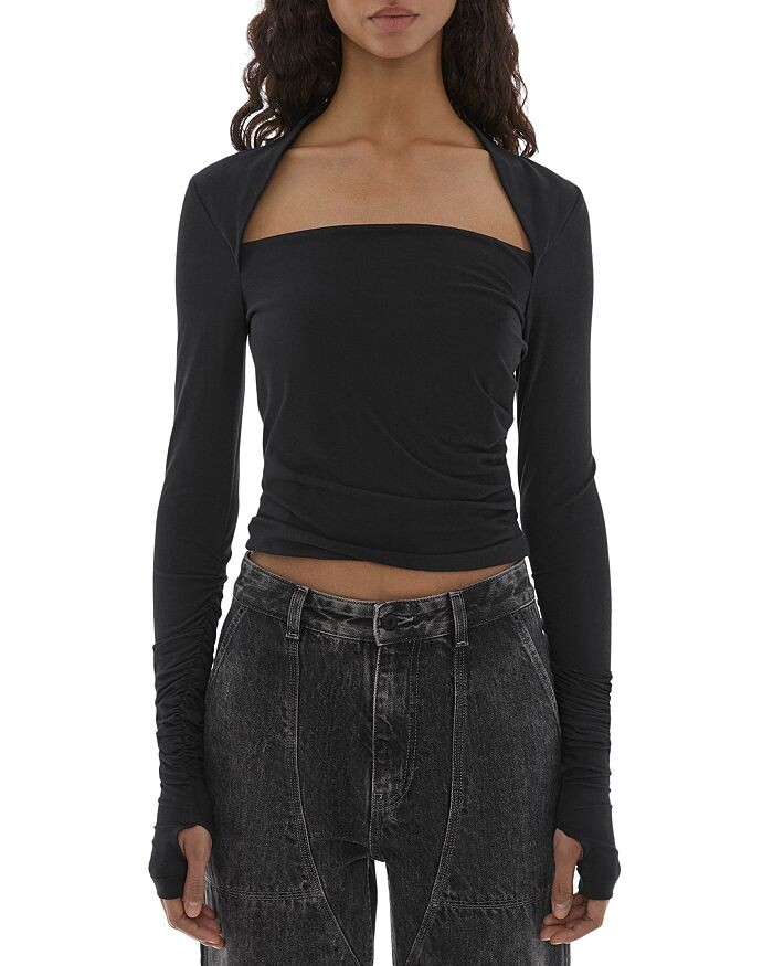 

Топ с длинными рукавами и короткими рукавами Helmut Lang