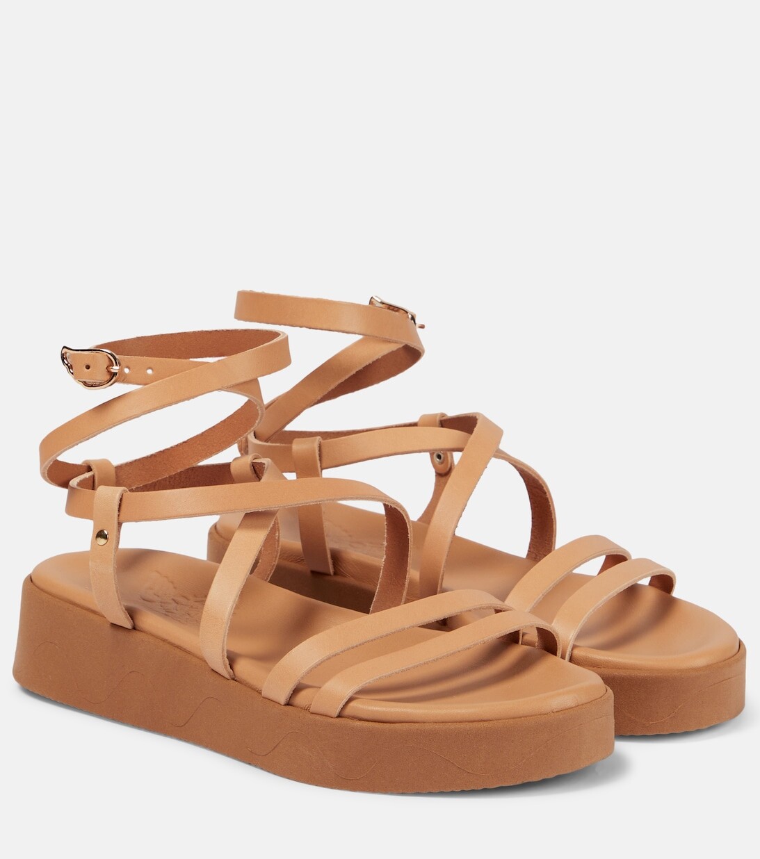 

Кожаные босоножки Aristea на платформе Ancient Greek Sandals, нейтральный