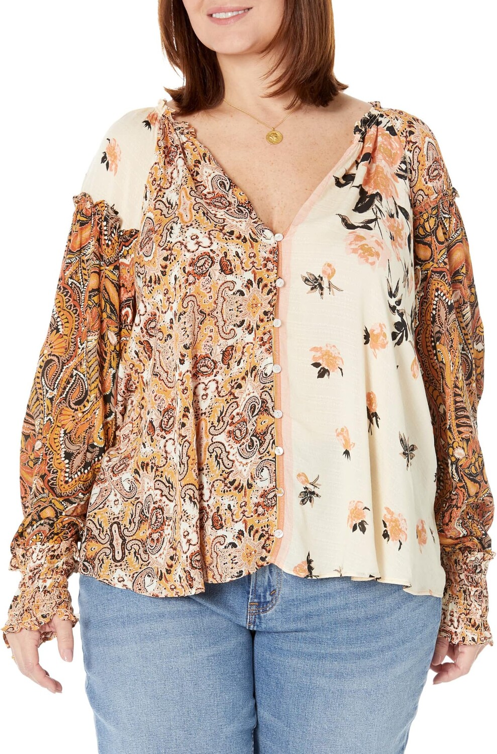 

Блузка «Близнецы» Free People, цвет Sand Combo