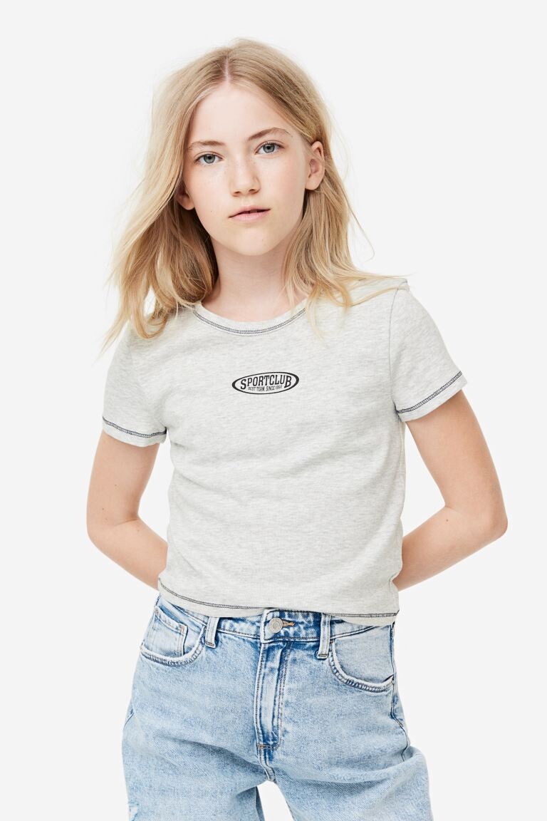 

Рубчатая футболка H&M